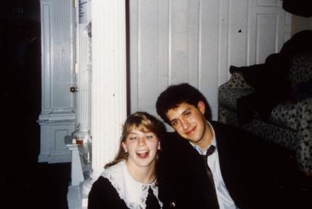 Two students pose, c.1993