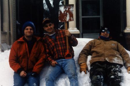 Shoveling snow, c.1993