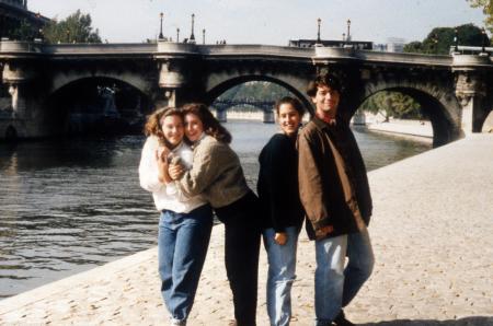 Four students and a bridge, c.1993