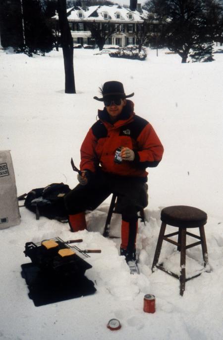 Wintertime grilling, c.1993