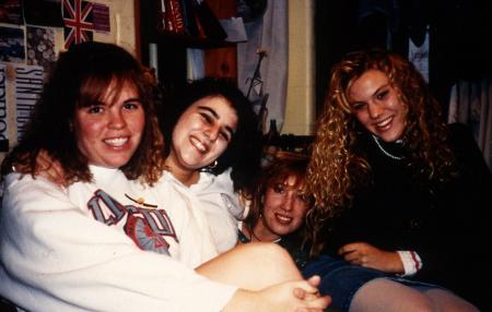 Four students in a dorm room, c.1994