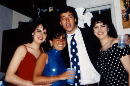 Friends smile at a formal, c.1994