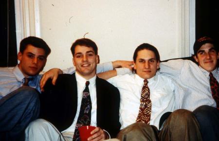 Four boys take a picture, c.1995