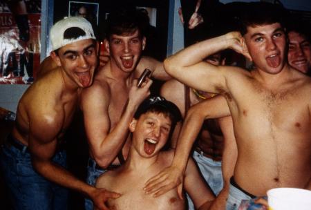 Boys take a silly picture, c.1995
