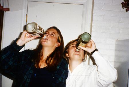 Two girls at a party, c.1995