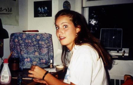 Student painting her nails, c.1995