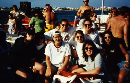 Students smile in the sun, c.1996