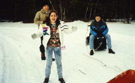 Students play in the snow, c.1996