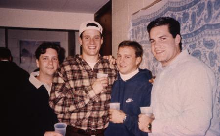 Four students at an event, c.1996