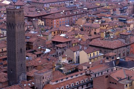 View from the Asinelli Tower, 1996