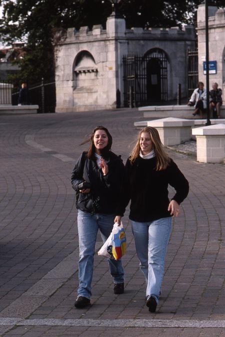 Two students in Norwich, 1995