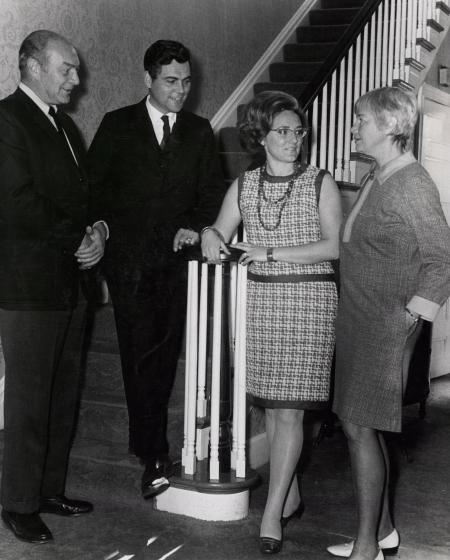 President Rubendall and Dean Hawkins, 1969