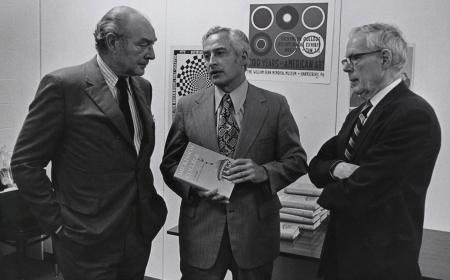 President Rubendall and Charles Sellers, 1973