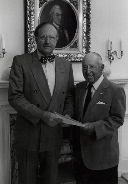 President Fritschler and Winfield Cook, c.1990