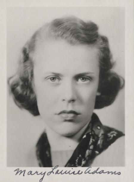 Mary Louise Adams, 1938