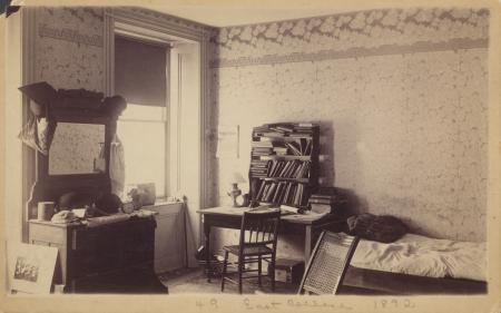 Dorm room in East College, 1892