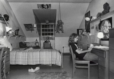 Dorm room in Adams Hall, c.1980