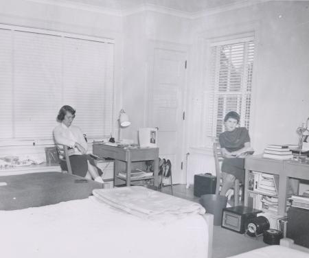 Dorm room in Mathews House, c.1960