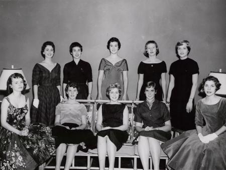 Female Students at Homecoming, 1956