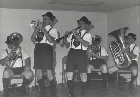 Oktoberfest band at Homecoming, 1981