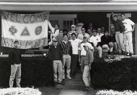 Phi Delta Theta brothers at Homecoming, 1996