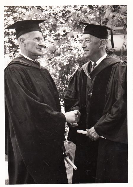 Two Honorary Degree recipients at Commencement, 1941
