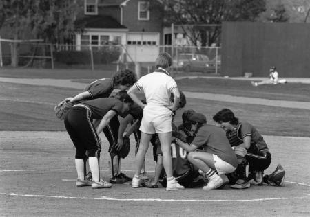 Softball game, 1987