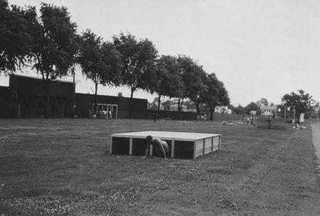 Obstacle course on Biddle Field, 1944