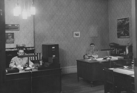 Two Officers at Their Desks, 1944