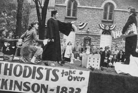 Methodists Take Over Dickinson in 1833 Float, 1948