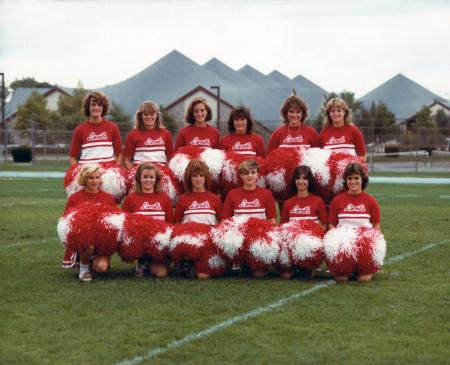 Cheerleading team, 1985