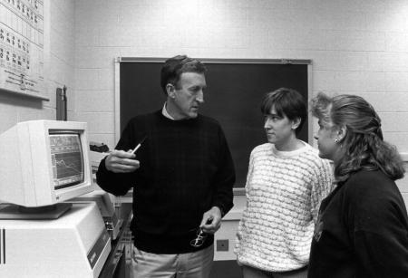 Discussing experimental results, c.1990