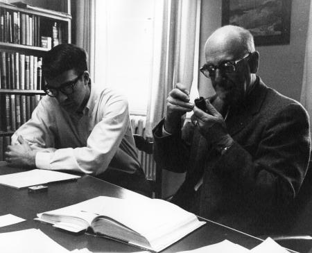 Professor Roger Nelson and student, c.1955