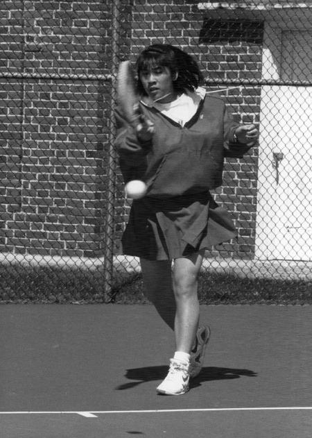 Swinging a racket, 1991
