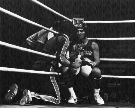 Boxing pep talk, c.1980