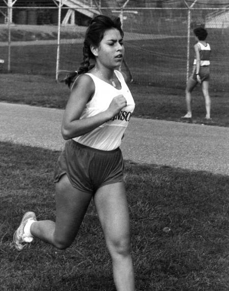 Michelle Pinsky runs cross-country, 1982