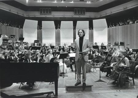Conductor Speaking at Performance, 1975