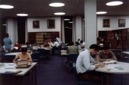 Students studying in Spahr Library, 1968