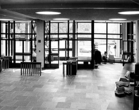Spahr Library entrance, 1967