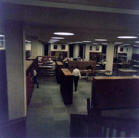 Spahr Library first floor, 1968