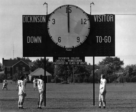 Biddle Field scoreboard, 1952