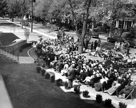 Drayer Hall dedication ceremony, 1952