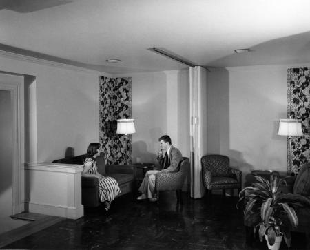 Drayer Hall side lounge, c.1955