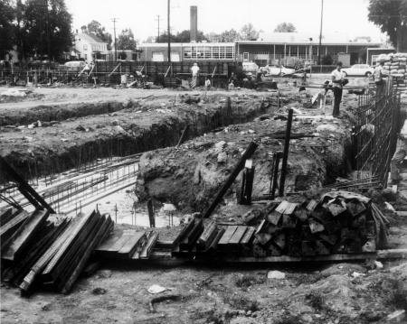 Fraternity Quadrangle construction, 1963