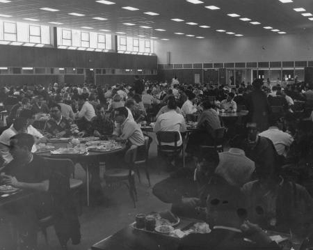 Students in the HUB Dining Hall, c.1970