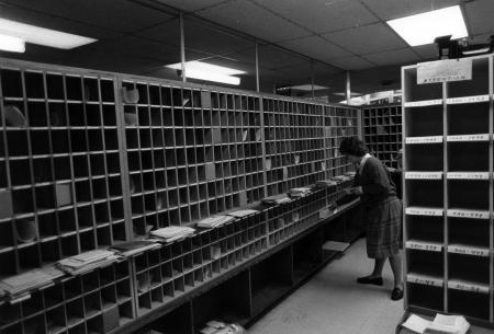 Holland Union Building mail room, 1984