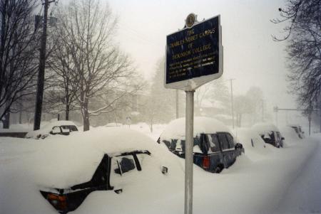 Charles Nisbet Campus covered in snow, 2003
