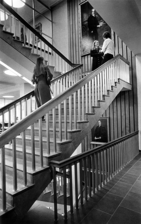 Spahr Library stairs, c.1970