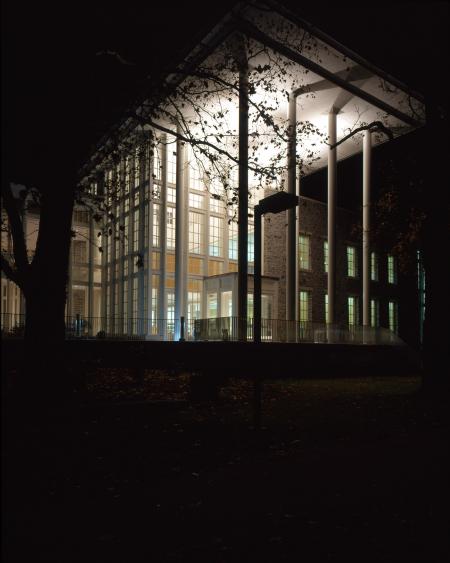 Waidner-Spahr Library at night, c.2000