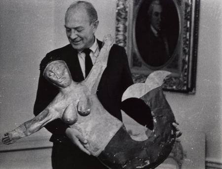President Rubendall with the Mermaid, c.1970